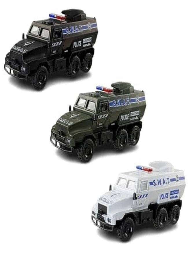 Oupstrive 1:32 Militaray Truck Metal Toy Car Model Pull Back Vehicles Model Car with Sound and Light for Kids Friction Power Toy Trucks Perfect for 3+ Years Old Boys and Girls (Militaray Truck) - Image 4